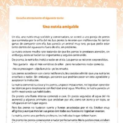 La nutria amigable La nutria amigable