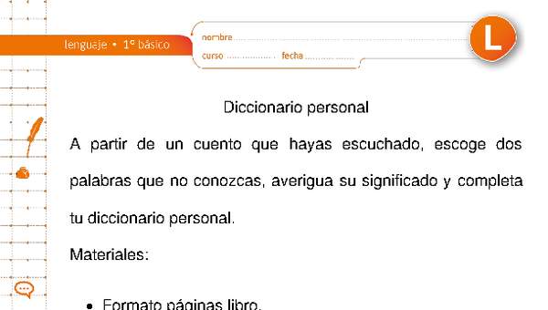 Mi diccionario personal Mi diccionario personal