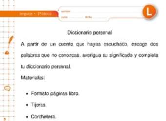 Mi diccionario personal Mi diccionario personal