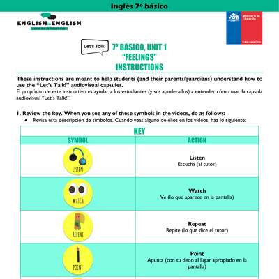 Cápsula Audiovisual 7° básico Unidad 1 - Feelings Cápsula Audiovisual 7° básico Unidad 1 - Feelings
