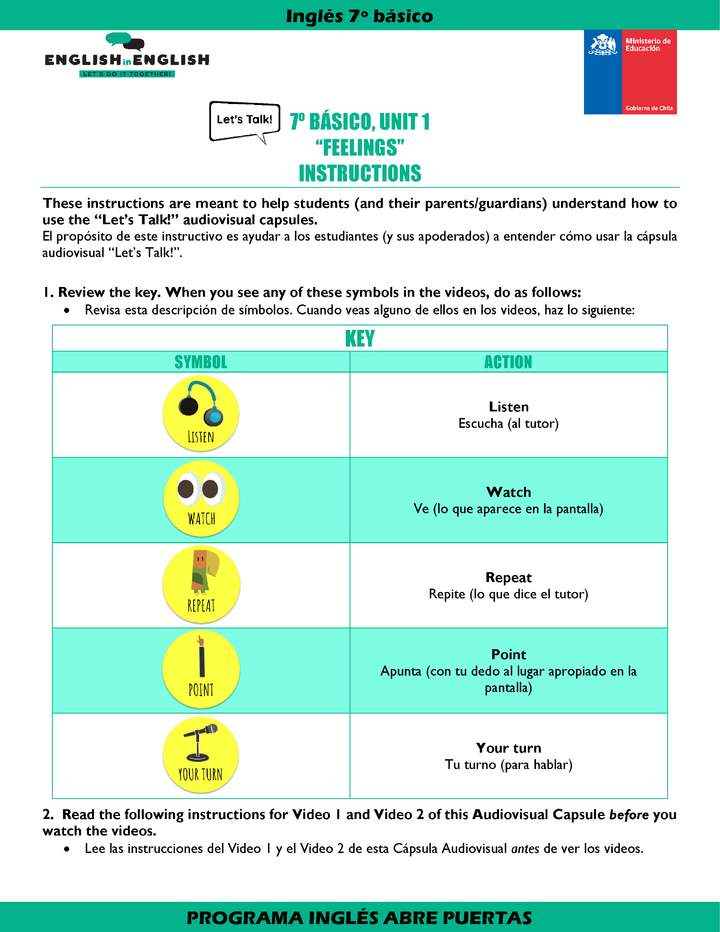 Cápsula Audiovisual 7° básico Unidad 1 - Feelings Cápsula Audiovisual 7° básico Unidad 1 - Feelings