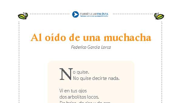 Al oído de una muchacha Al oído de una muchacha