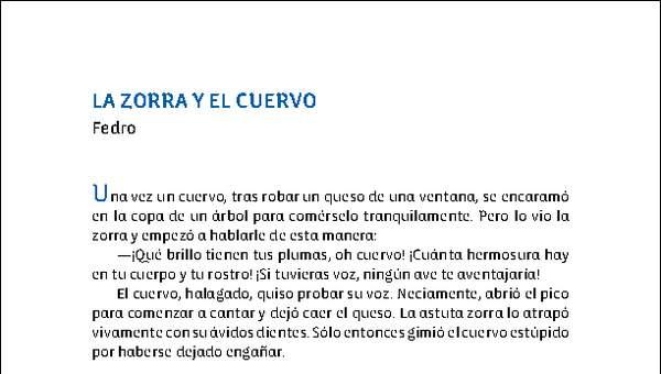 La zorra y el cuervo La zorra y el cuervo