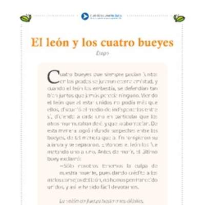 El León y los cuatro bueyes
