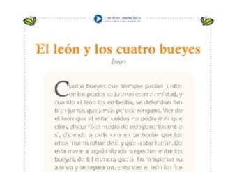 El León y los cuatro bueyes El León y los cuatro bueyes