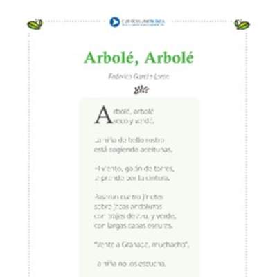 Arbolé, arbolé. Arbolé, arbolé.