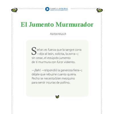 El jumento murmurador El jumento murmurador