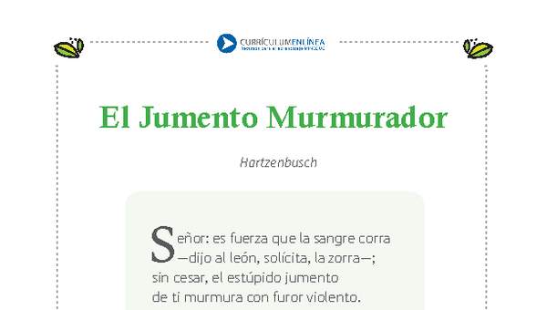 El jumento murmurador El jumento murmurador