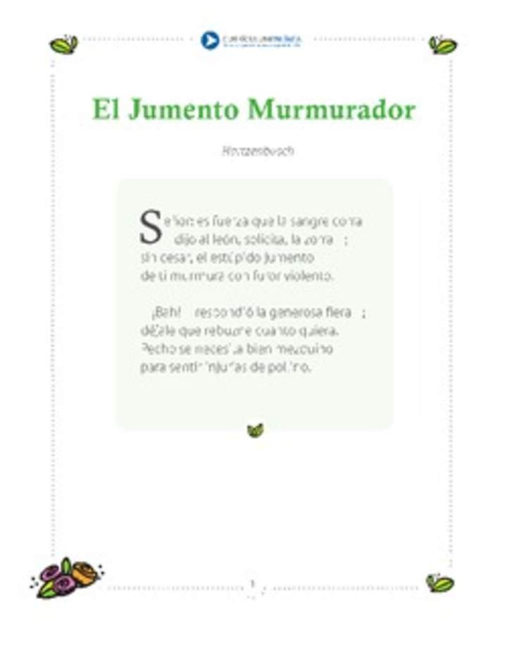 El jumento murmurador El jumento murmurador