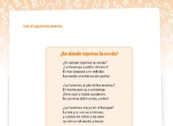 Poema ¿En dónde tejemos la ronda? Poema ¿En dónde tejemos la ronda?