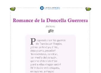 Romance de la doncella guerrera Romance de la doncella guerrera