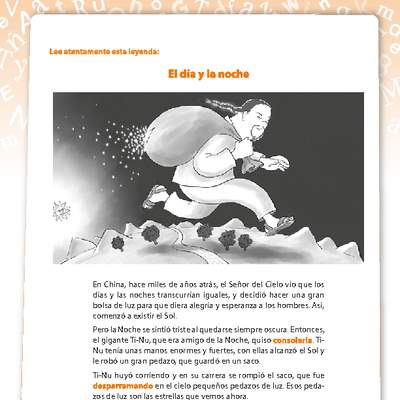 Leyenda del día y la noche Leyenda del día y la noche