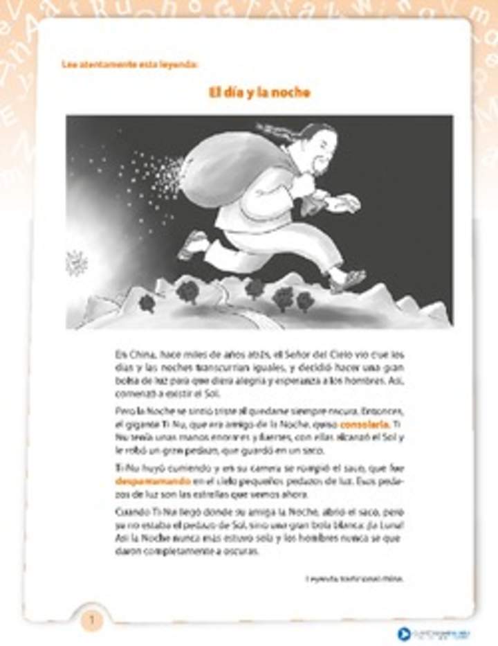 Leyenda del día y la noche Leyenda del día y la noche
