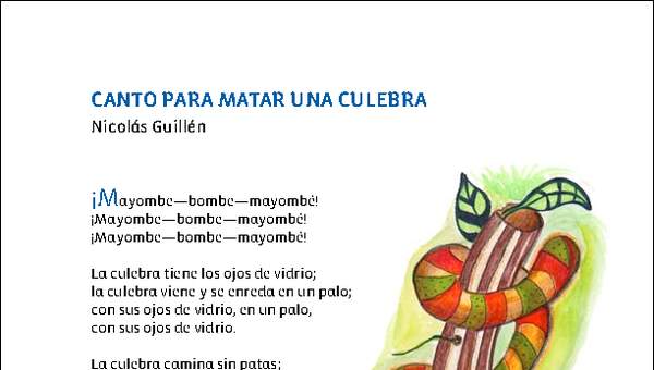 Canto para matar una culebra Canto para matar una culebra
