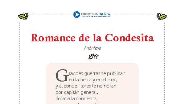 Romance de la condesita Romance de la condesita