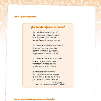 ¿Dónde se teje la ronda? ¿Dónde se teje la ronda?