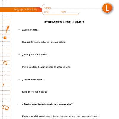 Investigación de un desastre natural Investigación de un desastre natural