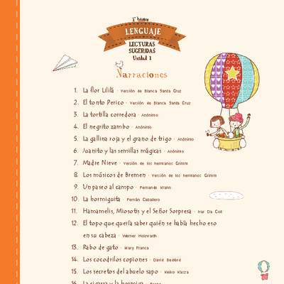 Lecturas sugeridas para la unidad 1: narraciones Lecturas sugeridas para la unidad 1: narraciones