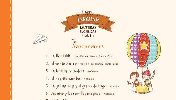 Lecturas sugeridas para la unidad 1: narraciones Lecturas sugeridas para la unidad 1: narraciones