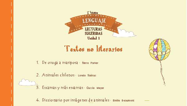 Lecturas sugeridas para la unidad 1: textos no literarios Lecturas sugeridas para la unidad 1: textos no literarios