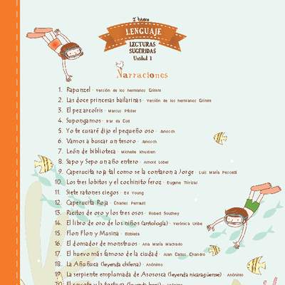 Lecturas sugeridas para la unidad 1: narraciones Lecturas sugeridas para la unidad 1: narraciones