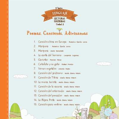 Lecturas sugeridas para la unidad 2: poemas, canciones y adivinanzas Lecturas sugeridas para la unidad 2: poemas, canciones y adivinanzas