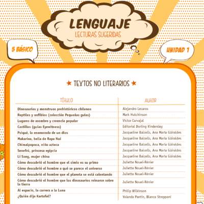 Lecturas sugeridas para la unidad 1: textos no literarios Lecturas sugeridas para la unidad 1: textos no literarios