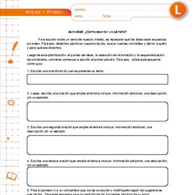 ¿Cómo escribir un párrafo? ¿Cómo escribir un párrafo?