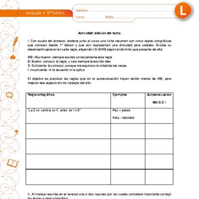 Edición del texto Edición del texto