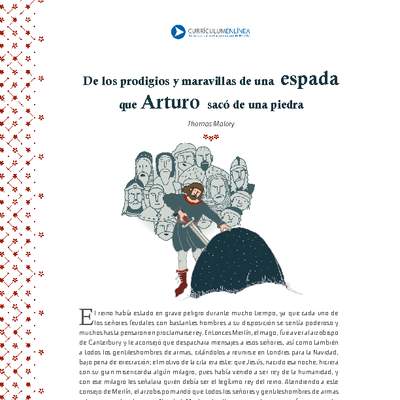 De los prodigios y aventuras de una espada que Arturo sacó de una piedra De los prodigios y aventuras de una espada que Arturo sacó de una piedra