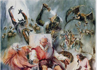 Ilustración: don Quijote y su locura Ilustración: don Quijote y su locura