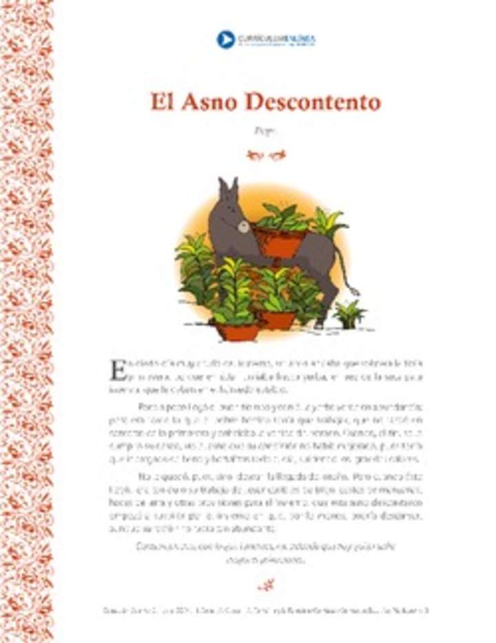 El asno descontento El asno descontento