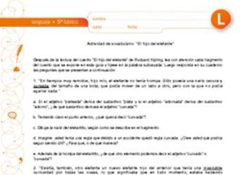 Vocabulario "El hijo del elefante" Vocabulario "El hijo del elefante"