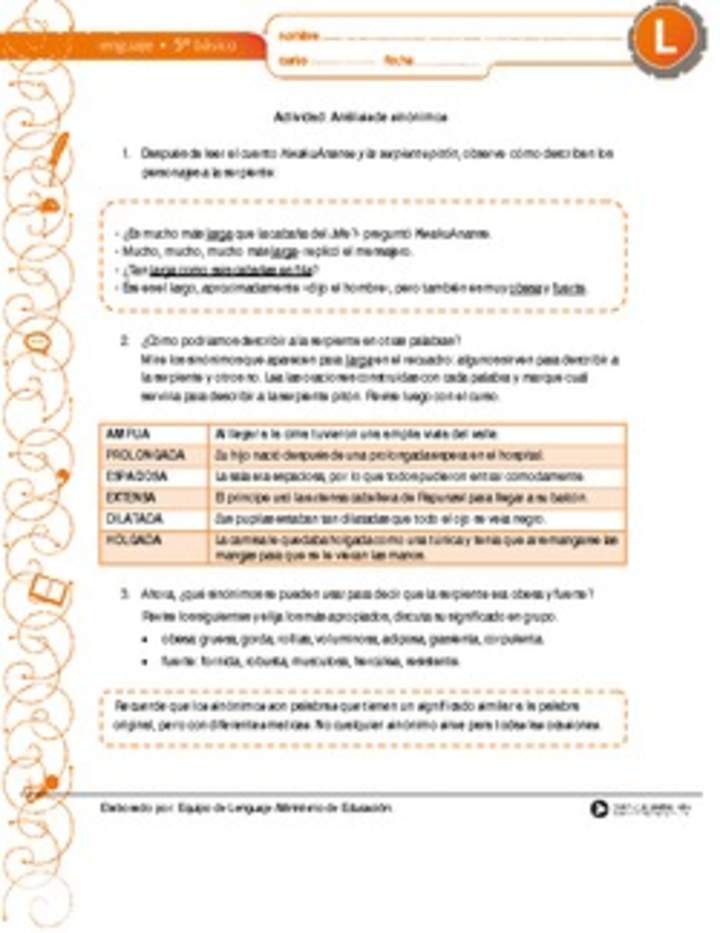 Análisis de sinónimos Análisis de sinónimos