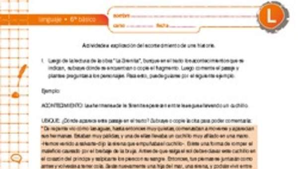 Explicación del acontecimiento de una historia Explicación del acontecimiento de una historia