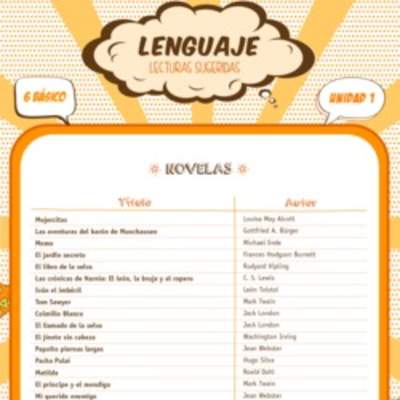 Lecturas sugeridas para la unidad 1: novelas Lecturas sugeridas para la unidad 1: novelas