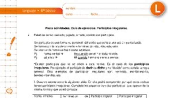 Participios irregulares Participios irregulares