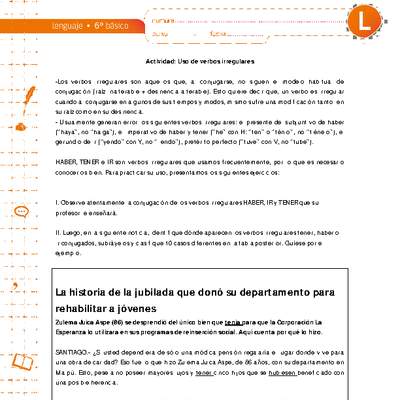 Uso de verbos irregulares Uso de verbos irregulares