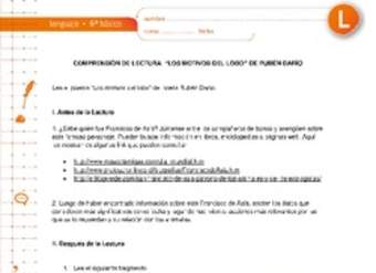 Comprensión de lectura: "Los motivos del lobo" de Rubén Darío Comprensión de lectura: "Los motivos del lobo" de Rubén Darío