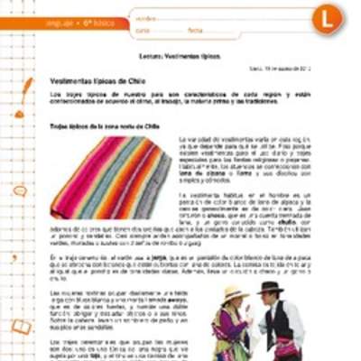 Vestimentas típicas de Chile Vestimentas típicas de Chile