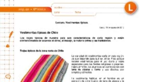 Vestimentas típicas de Chile Vestimentas típicas de Chile