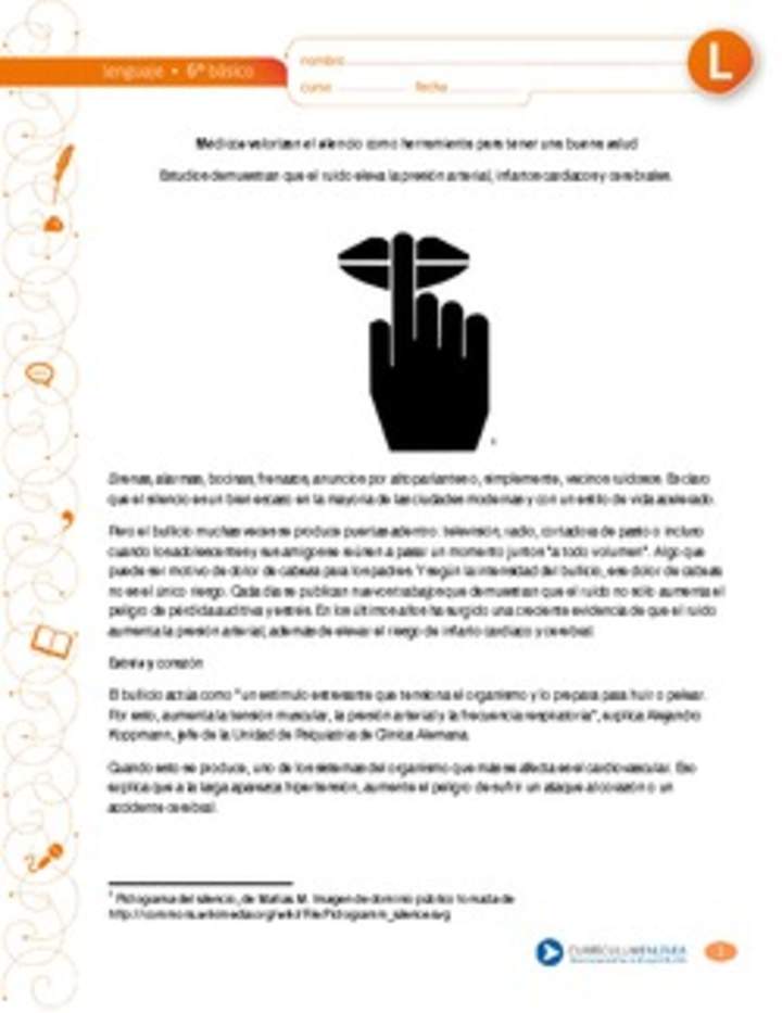 Médicos valorizan silencio como herramienta para tener buena salud Médicos valorizan silencio como herramienta para tener buena salud