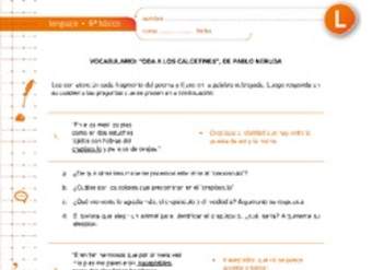 Vocabulario: "Oda a los calcetines", de Pablo Neruda Vocabulario: "Oda a los calcetines", de Pablo Neruda