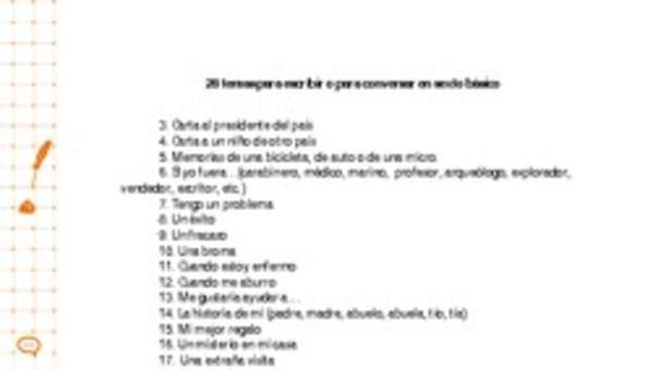 Sugerencias de temas para comenzar conversaciones o actividades de escritura en clases Sugerencias de temas para comenzar conversaciones o actividades de escritura en clases