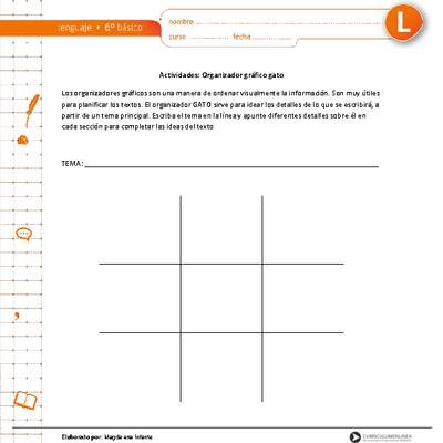 Organizador gráfico gato Organizador gráfico gato