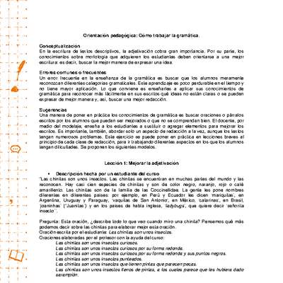 Cómo trabajar la gramática Cómo trabajar la gramática