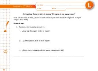 Comprensión de lectura "El regalo de los reyes magos" Comprensión de lectura "El regalo de los reyes magos"