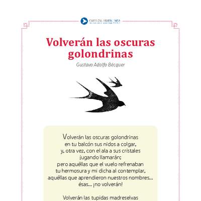 Volverán las oscuras golondrinas Volverán las oscuras golondrinas