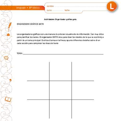 Organizador gráfico gato Organizador gráfico gato