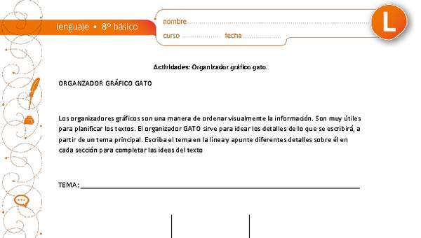 Organizador gráfico gato Organizador gráfico gato